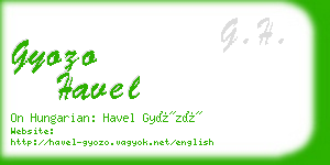 gyozo havel business card